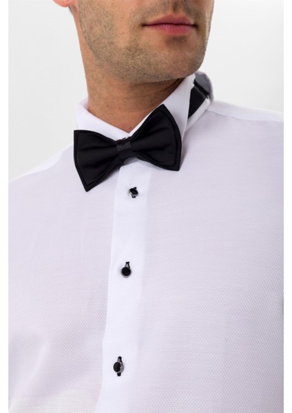 Siyah Slim Fit Düz Ata Yaka Gömlek fırsatları