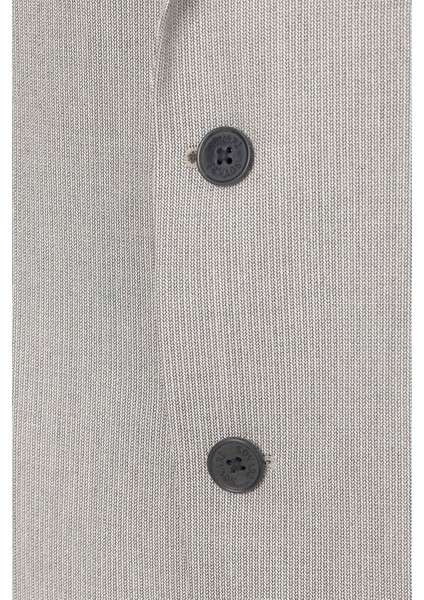 Gri Regular Desenli Mono Yaka 6 Drop Klasik Takım Elbise