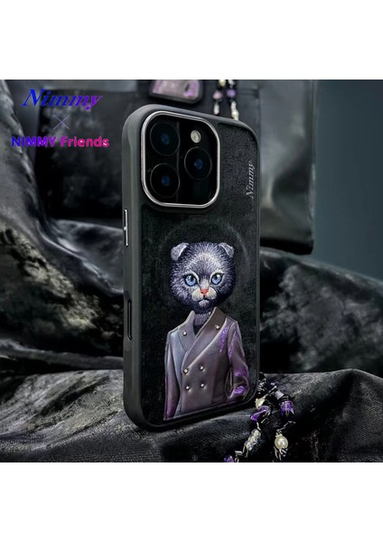 Samsung S25 Ultra Magsafe Kablosuz Şarj Uyumlu 3D Gerçek Nakış Işleme Kabartmalı Magnetic Fashion Kedi Kılıf modelleri