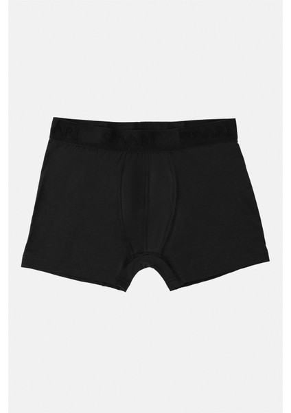 Siyah Regular Düz Boxer
