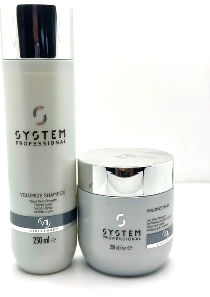 Wella System Pro Volumize V1 Ince Telli Zayıf Saçlar İçin Hacimlendirici Şampuan ve Maske Seti