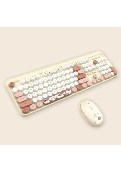 Hello Bear Model Bluetooth Kablosuz Klavye Mouse Set