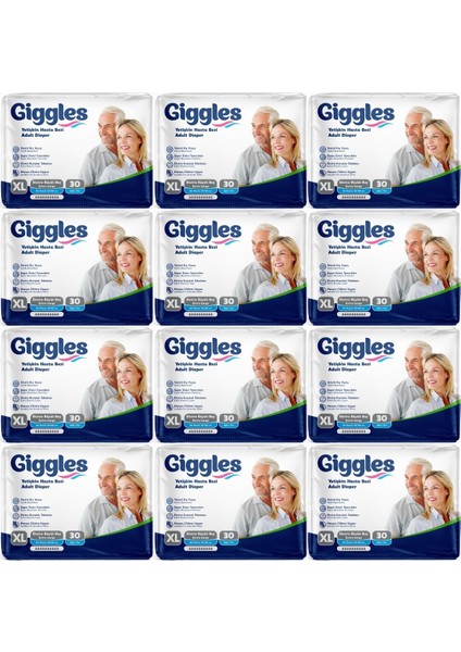 Hasta Bezi Yetişkin Bel Bantlı Tekstil Yüzey Ekstra Büyük (Xl) 360 Adet (12PK*30)