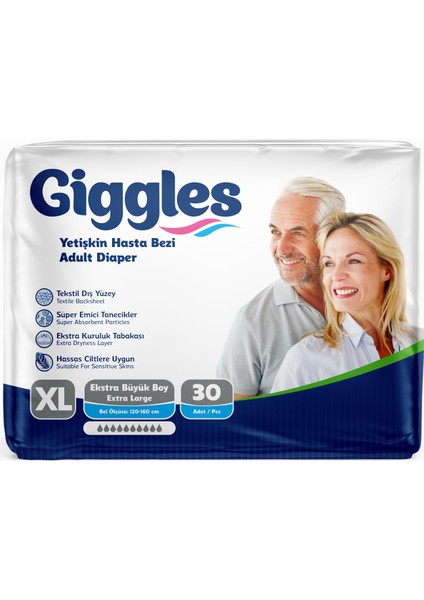 Hasta Bezi Yetişkin Bel Bantlı Tekstil Yüzey Ekstra Büyük (Xl) 360 Adet (12PK*30) fiyatları