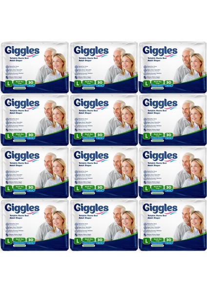 Hasta Bezi Yetişkin Bel Bantlı Tekstil Yüzey Büyük - Large (L) 360 Adet (12PK*30)