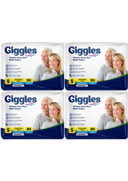 Hasta Bezi Yetişkin Bel Bantlı Tekstil Yüzey Küçük - Small (S) 120 Adet (4pk*30)