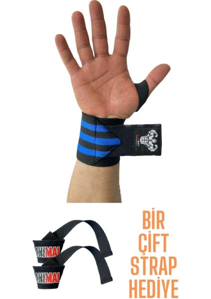 Mavi ve Siyah Bileklik, Spor ve Fitness İçin Şık Ağırlık Koruyucu