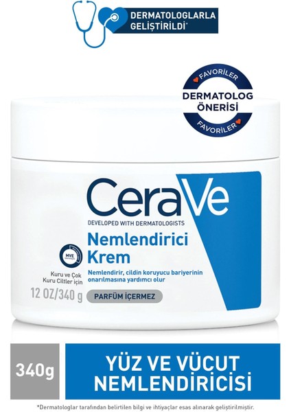 Cerave Nemlendirici Krem Kuru ve Çok Kuru Ciltler 340 ml