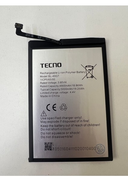 Reyze Tecno Camon 18 BL-49GT Batarya fiyatları