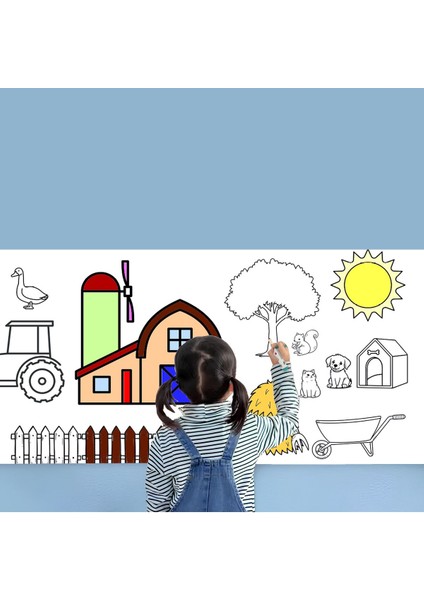 Çiftliğim Sevimli Hayvanlar 2.5 Metre Dev Boyama Kağıdı | Eğlenceli Çocuk Aktivitesi