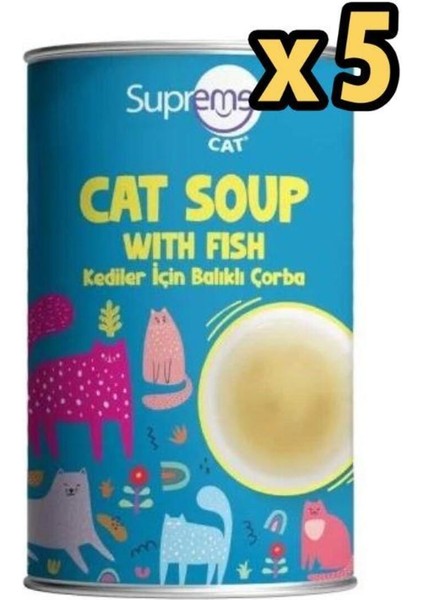 Cat Balikli Kedi Çorbası 135 ml x 5 Adet