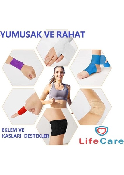 Esnek yapışkan bandaj 10 cm x 4,5 m, pembe, kullanışlı sağlık gereci