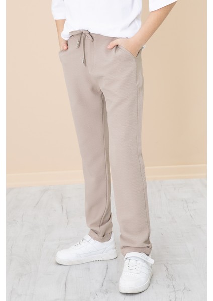 Duble Paça Erkek Çocuk Jogger Kumaş Pantolon 7-11YAŞ