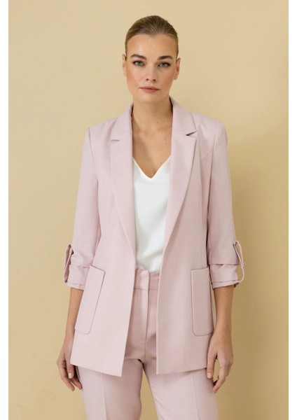 Kolu Apoletli Torba Cepli Ceket Pembe 04130