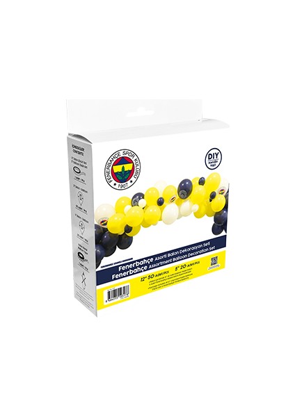 Balon Dekoransyonu 3 Lü Set Fenerbahçe Set 70'li
