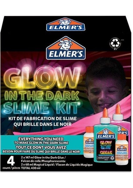 Elmer's Karanlıkta Parlayan Slime Seti
