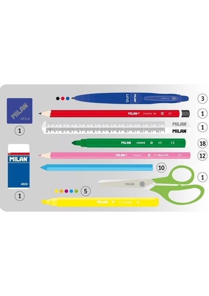 081364NLGR NEt&LIT Yeşil 3 Katlı Set Kalem Çantası fırsatları