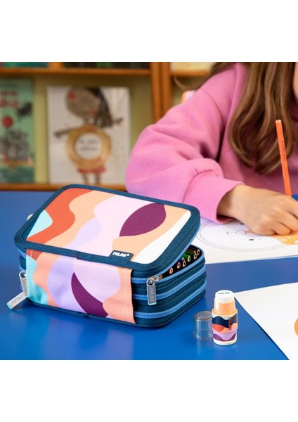 081364FN Fun Renkli 3 Cepli Setli Kalem Çantası fırsatları