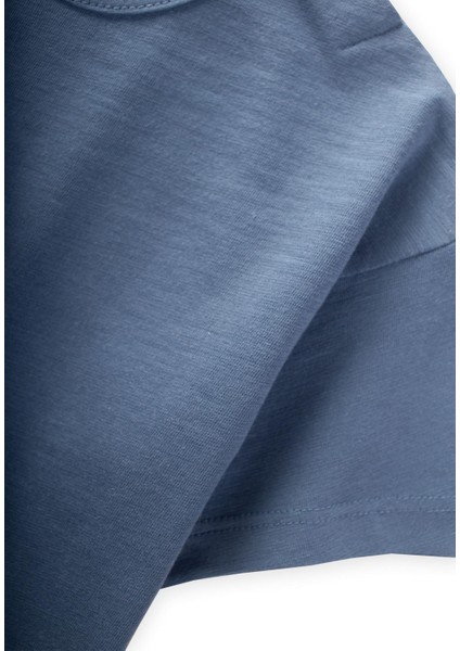 Basic Bebe T-Shırt 0-3 Yaş Indigo Mavi modelleri