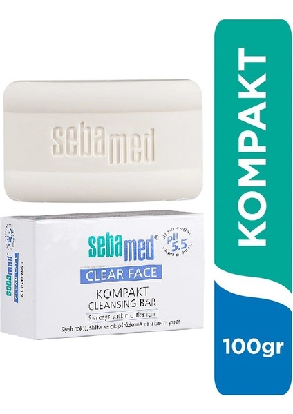 Clear Face Kompakt Yüz Temizleme Barı Sabun Sivilceye Yatkın Cilt 100GR (12 Li Set) fiyatları
