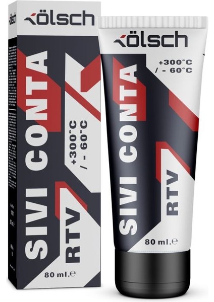 Germany Sıvı Conta Siyah 80 ml (+300°C / -60°c)