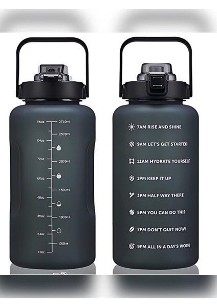 İki Adet Siyah Sağlıklı ve Şık 2L Su Şişesi, Bpa İçermeyen Plastik Tasarım modelleri