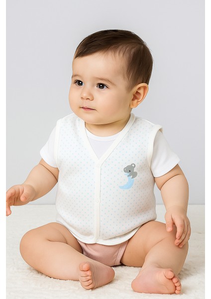 Koala Ay Baskılı Unisex Bebek Yelek