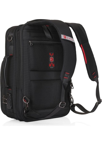 51270 KİLİTLİ USB GİRİŞLİ ÇAPRAZ OMUZ ASKILI SIRT ÇANTASI