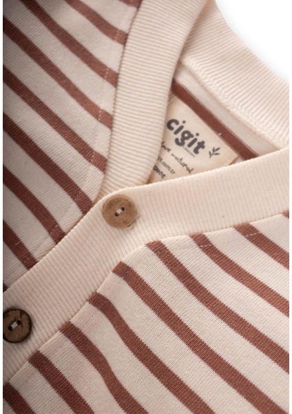 Çizgili Hırka 2-10 Yaş Kahverengi fırsatları