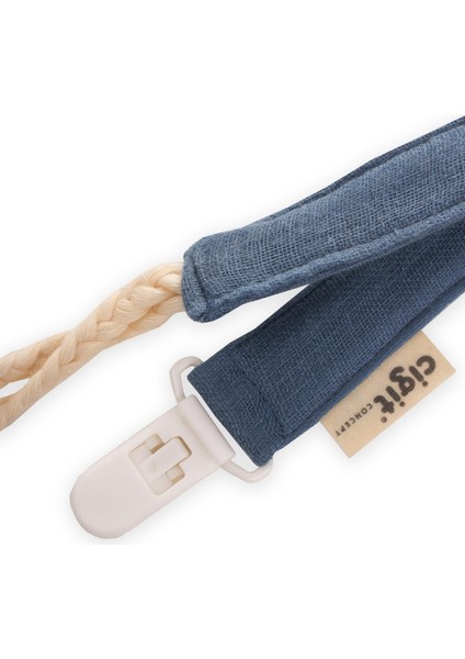 Bebek Pamuk Emzik Tutmacı 23 cm Indigo Mavi