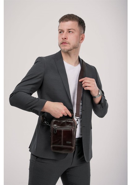 31609 Hakiki Deri Askılı Çanta