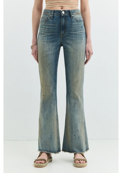 Serena Skinny Flare Fit Vintage Açık Indigo Kadın Jean Pantolon