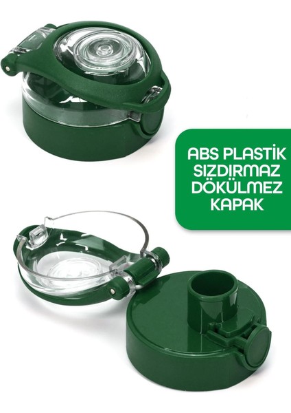 Yeşil 630 mL Tritan spor su şişesi, gradient tasarım, plastik, 0,60 L, TR menşei fırsatları