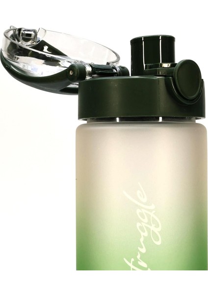 Yeşil 630 mL Tritan spor su şişesi, gradient tasarım, plastik, 0,60 L, TR menşei