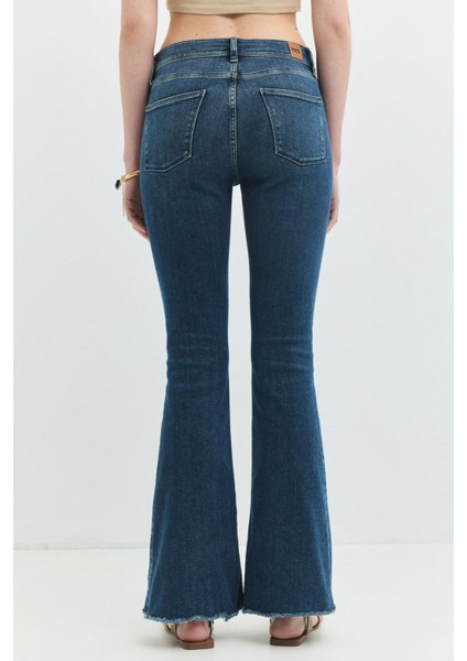 Brıdge Skinny Flare Fit Koyu Indigo Kadın Jean Pantolon fırsatları
