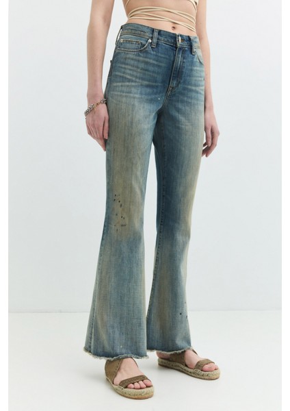 Serena Skinny Flare Fit Vintage Açık Indigo Kadın Jean Pantolon indirimleri