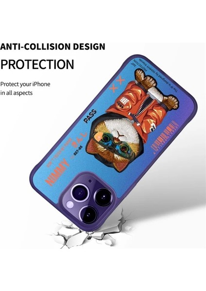 iPhone 15 Pro Uyumlu 3D Gözlük Mont Kedi Detaylı Nakış İşlemeli Kabartmalı Dazzle Kılıf modelleri