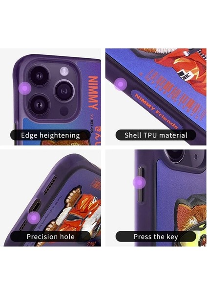 iPhone 15 Pro Uyumlu 3D Gözlük Mont Kedi Detaylı Nakış İşlemeli Kabartmalı Dazzle Kılıf indirimleri