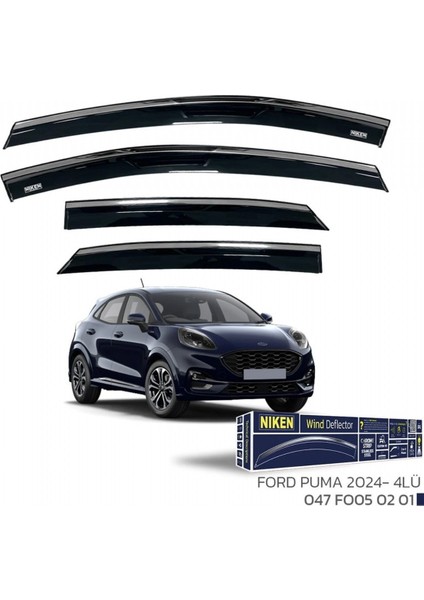Ford Puma 2024+ Kromlu Cam Rüzgarlığı 4 Lü modelleri