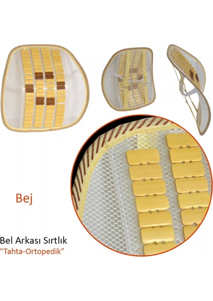 Bel Arkası Sırtlık Tahta Ortopedik Bej BR4819108 fiyatları