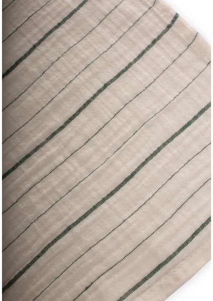 Üçlü Müslin Ağız Bezi 20X30 cm Yeşil Çizgili fiyatları