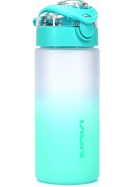 Turkuaz Tritan Su Matarası 500 mL Geniş Ağız Spor Suluğu BPA'sız