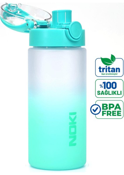 Turkuaz Tritan Su Matarası 500 mL Geniş Ağız Spor Suluğu BPA'sız modelleri