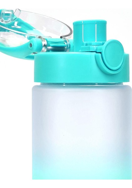 Turkuaz Tritan Su Matarası 500 mL Geniş Ağız Spor Suluğu BPA'sız