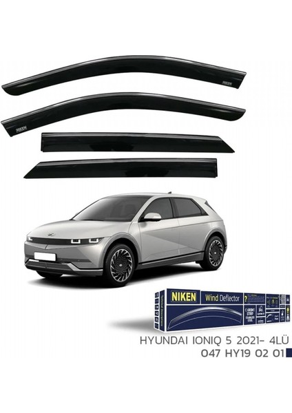 Hyundai Ioniq 5 2021+ Kromlu Cam Rüzgarlığı 4 Lü fırsatları