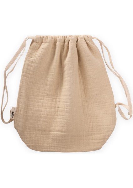 Müslin Çocuk Sırt Çantası 28X30 cm Kum