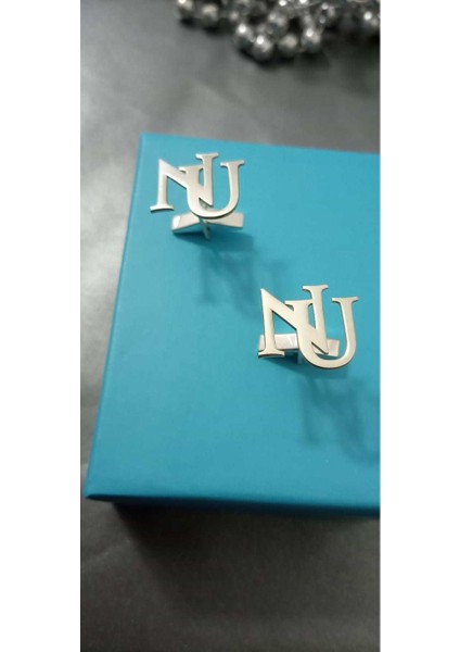 Gümüş Kişiye Özel Kol Düğmesi Nu Model