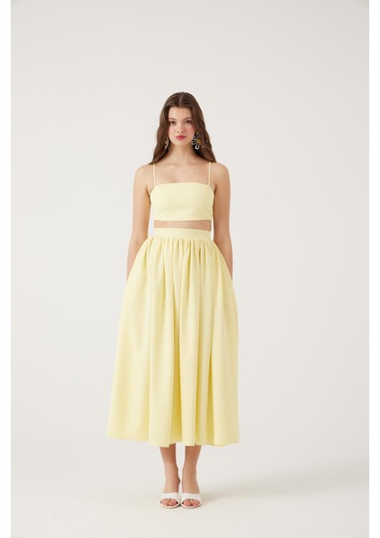 Cepli Uzun Etek ve Crop Ikili Isabella Takım fiyatları