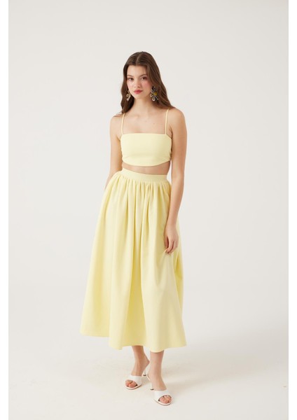 Cepli Uzun Etek ve Crop Ikili Isabella Takım fırsatları