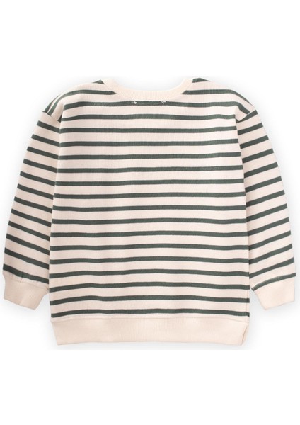 Çizgili Karyoka Detaylı Mevsimlik Sweat Haki Yeşil fiyatları